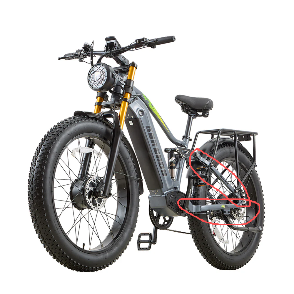 Horquilla trasera original para bicicletas eléctricas Burchda