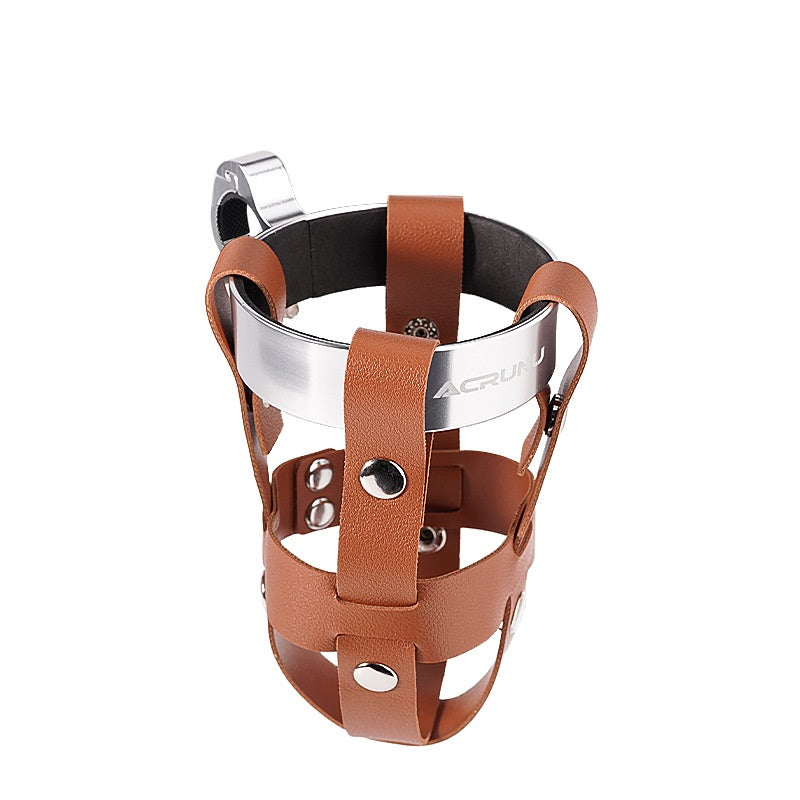 Silver cup holder + brown adjustable mesh