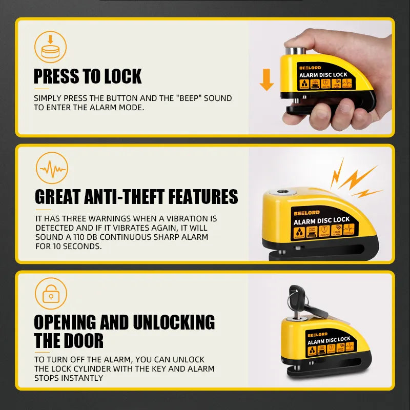 burchda Disc Brake Alarm Lock