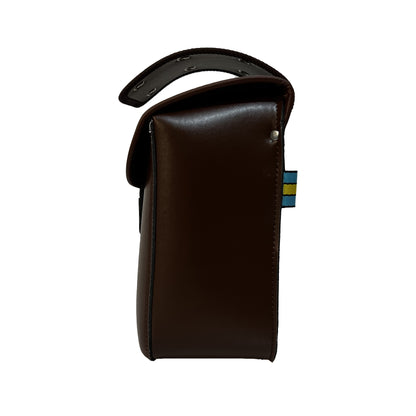 Borsa in pelle marrone Burchda per E-Bike, borsa da viaggio resistente, borsa per mountain bike, borsa da viaggio