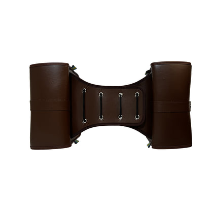 Borsa in pelle marrone Burchda per E-Bike, borsa da viaggio resistente, borsa per mountain bike, borsa da viaggio