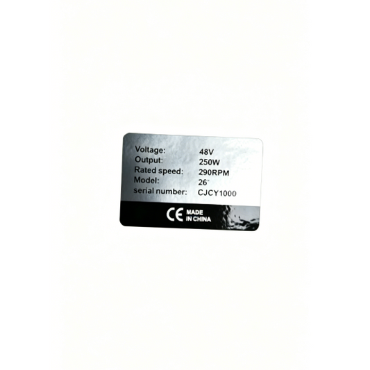Battery 250W label For Burchda E-bike 