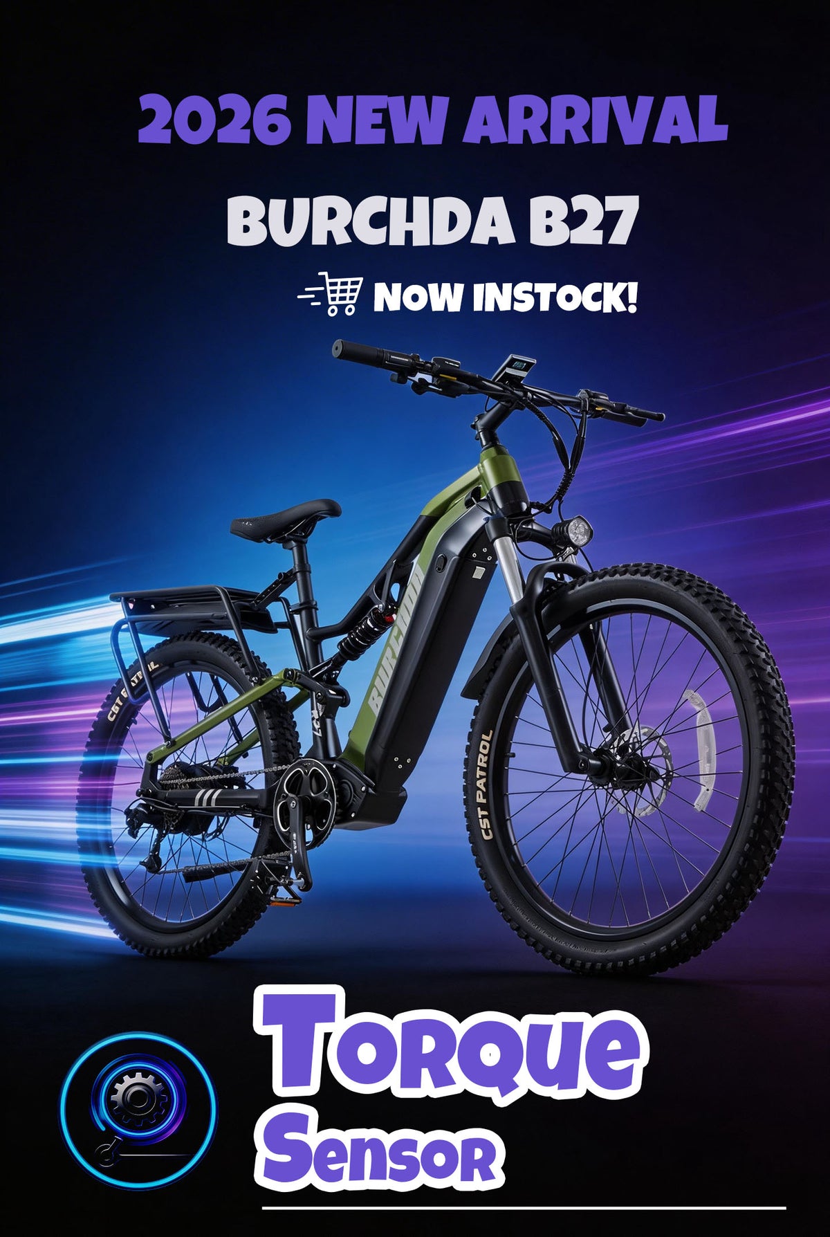 BURCHDA Official Store | Fat-tire Powerful Mountain Electric Bikes ...